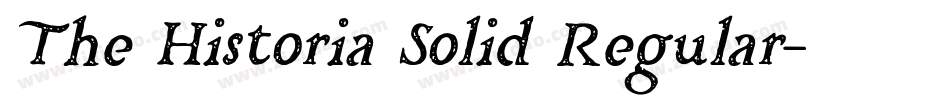 The Historia Solid Regular字体转换